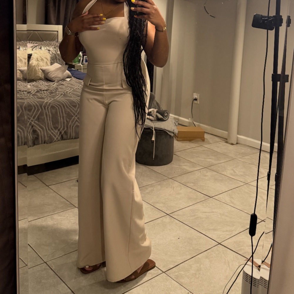 Elegant Cream Jumpsuit